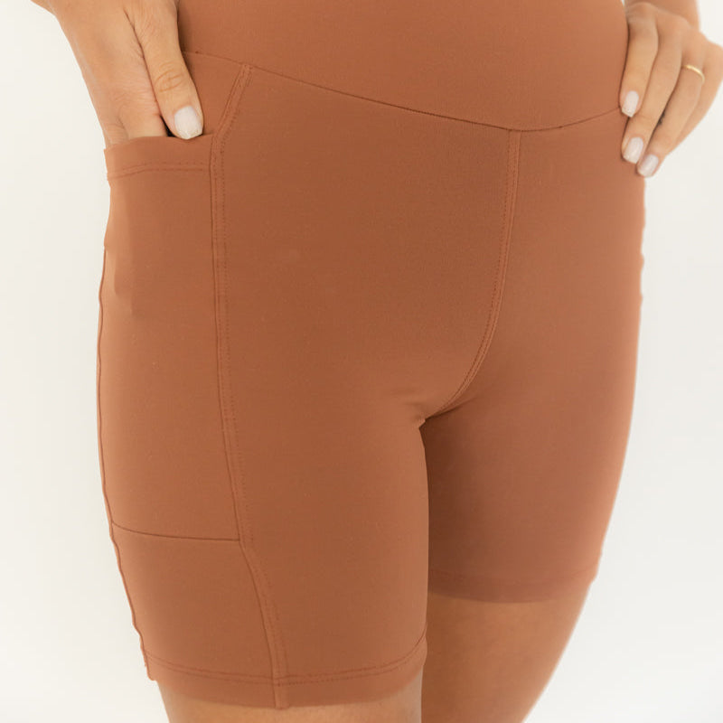 Short Compression - Marrom Mocha Mousse