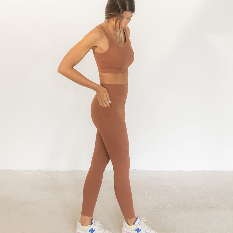 Legging Compression - Marrom Mocha Mousse