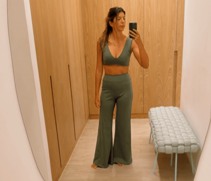 Calça Flare Rib