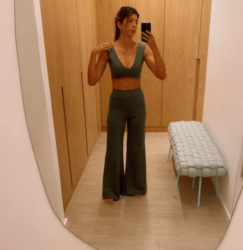 Calça Flare Rib